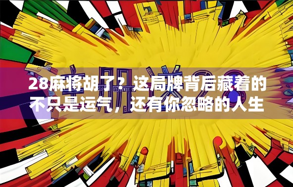 28麻将胡了？这局牌背后藏着的不只是运气，还有你忽略的人生智慧！