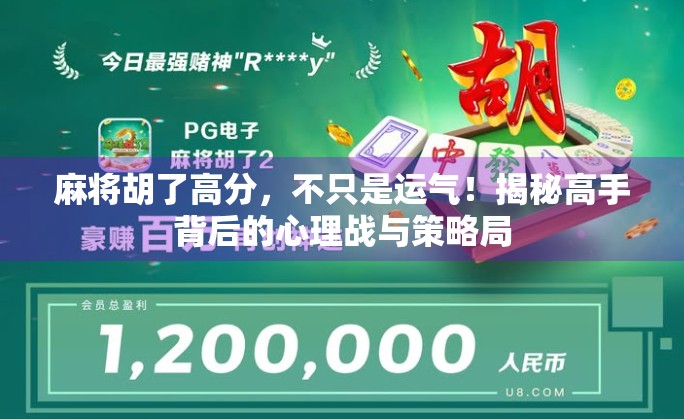 麻将胡了高分，不只是运气！揭秘高手背后的心理战与策略局