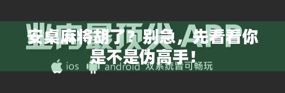 安桌麻将胡了？别急，先看看你是不是伪高手！