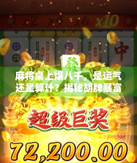 麻将桌上爆八千,是运气还是算计?揭秘胡牌暴富背后的真相! 麻将桌上爆八千,是运气还是算计?揭秘胡牌暴富背后的真相!